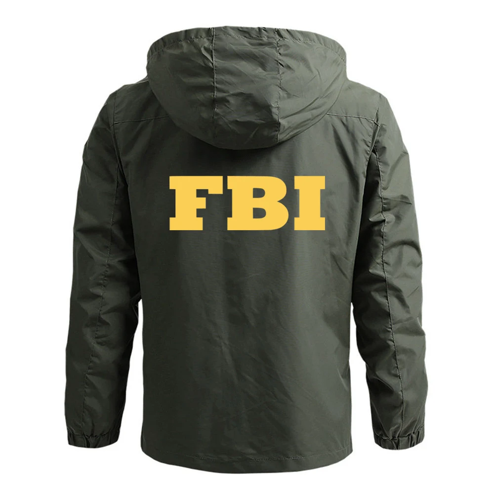 Мужская Новая весенне-осенняя модная куртка FBI 2021 с принтом Уличная Повседневная
