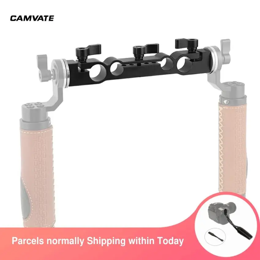 

CAMVATE Camera 15mm & 19mm Dual-port Rod Clamp With Double Ended Standard M6 ARRI Rosette Mount For DSLR Camera Support System