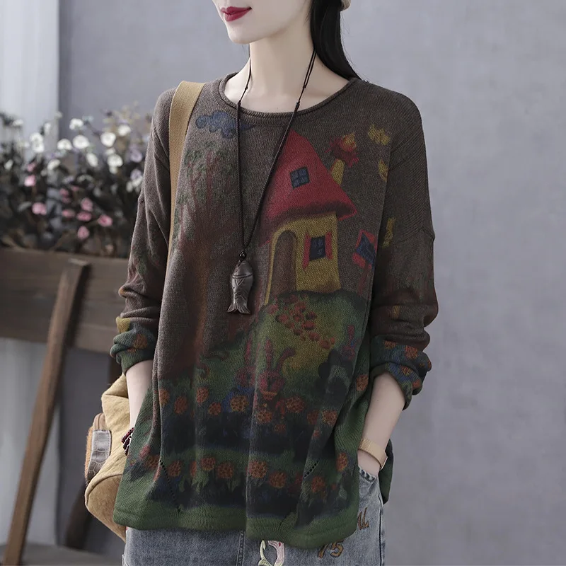 Max LuLu 2020 Новинка весна британский модный стиль женские свитера с принтом