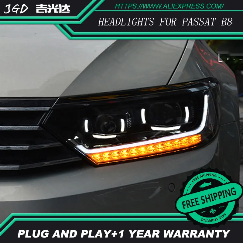 Стайлинг автомобиля фара для VW Passat B8 2016 2017 фары СВЕТОДИОДНЫЙ DRL H7 D2H Hid
