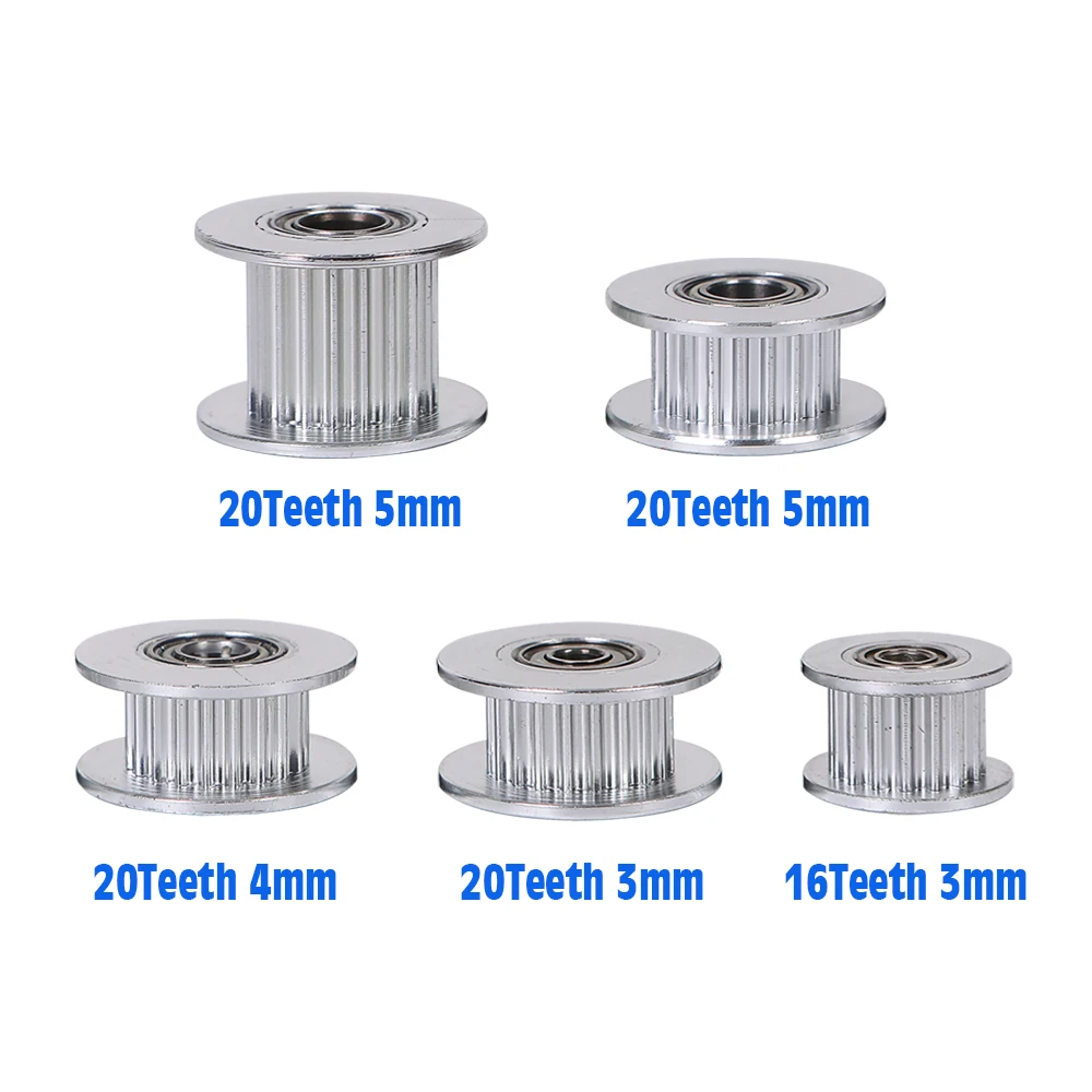 

GT2 Idler Timing Pulley 16/20 Tooth Wheel Bore 3/5mm Aluminium Gear Teeth Width 6/10mm For I3 Ender 3 CR10 Bluer Printer Reprap