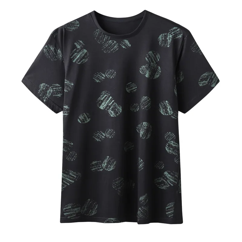 

Short-sleeved t-shirt men's plus fat plus size trendy fat fat t-shirt loose stretch casual half-sleeved t-shirt bottoming shirt