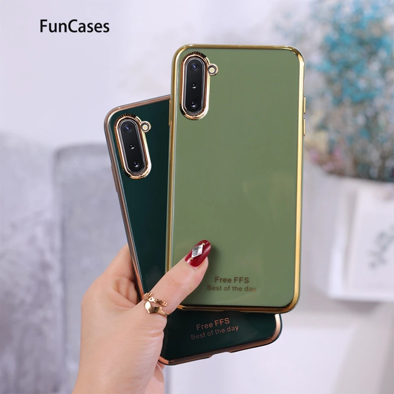 Защитный чехол для Samsung A50S зеленый мягкий силиконовый Galaxy A50 A30S Note 10 A70 A51 A70S A71 A10 M10 9