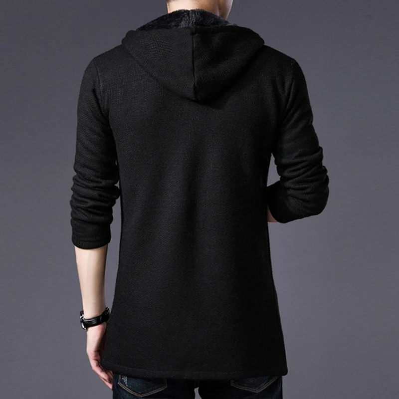 HEFLASHOR свитер Мужская одежда 2019 Зимний толстый теплый длинный кардиган мужчины с
