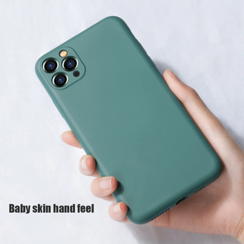 full cover camera liquid silicone phone case for iphone 13 11 12 pro max x xs xr 8 7 6 6s plus 5 5s se official quality cover