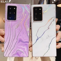 laser matte marble phone case for samsung galaxy s21 ultra s20 fe note 20 10 s10 s9 plus luxury slim fit soft imd protect cover
