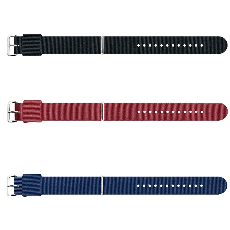 Style3 Silverbuckle Нейлоновый ремешок Nato, 12 мм, 16 мм, 18 мм, 20 мм, армейский спортивный ремешок на запястье, подходит для наручных часов Daniel Wellington(3 шт - Цвет ремешка: Style3 Silverbuckle