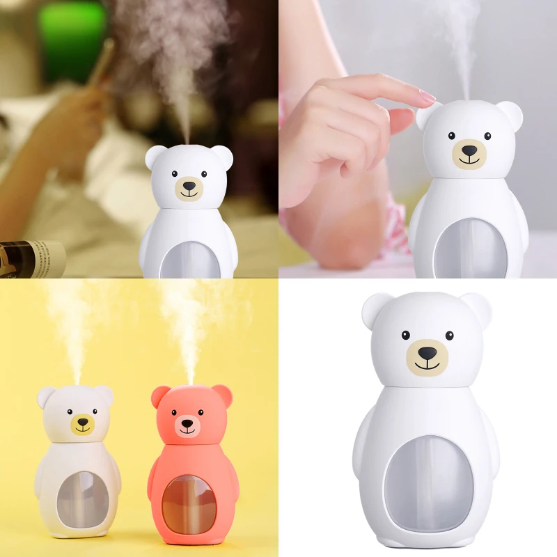 

AUPORO Design Dharma Bear Humidifier Cartoon USB Mini Humidifier Car Home Portable Humidifier Essential Aroma Oil Diffuser