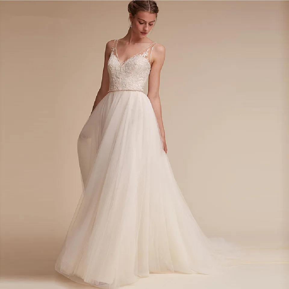 Женское ТРАПЕЦИЕВИДНОЕ ПЛАТЬЕ It's yiiya белое пляжное платье с V-образным вырезом