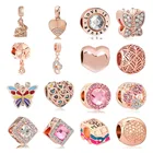 4 шт., браслеты-подвески в виде Розы и сердца, X075