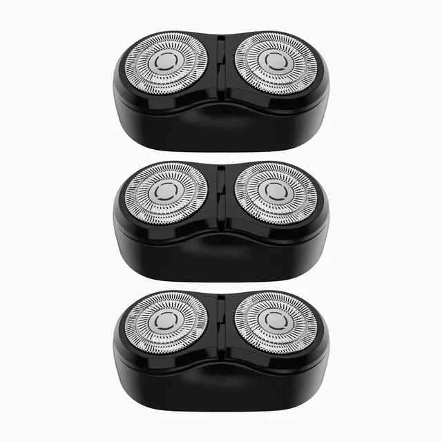 3 Pcs Replace Head MI Mijia двусторонний резец головка электрическая бритва type-C перезаряжаемая IPX7 водонепроницаемый тихий двигатель сухая влажная электрическая бритва для мужчин - Цвет: 3 Pcs Replace Head