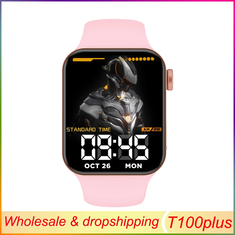 

Оригинальные Смарт-часы T100 Plus Watch7, Смарт-часы, оптовая продажа, музыкальный пульт дистанционного управления, функция звонка, сообщения, напо...