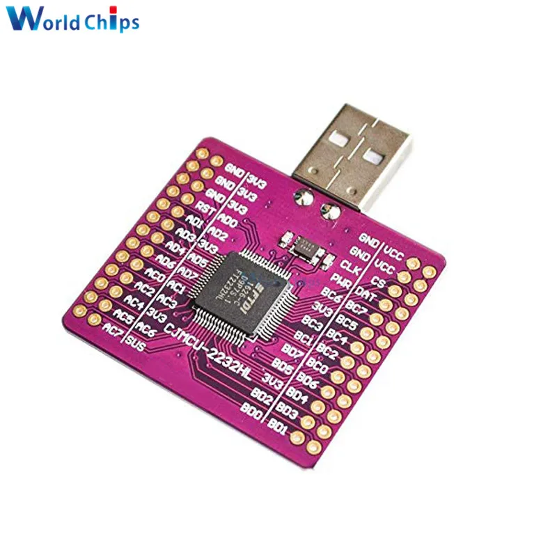 FT2232HL USB к UART двухканальный модуль FIFO SPI I2C IIC для JTAG RS232 CJMCU-2232HL внешней памяти |