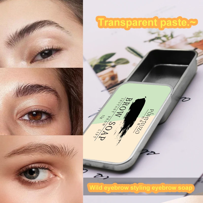 

1 Pc Eyebrow Styling Soap Wild Eyebrow Styling Eyebrow Cream Transparent Long Lasting Natural Three-dimensional Eyebrow Cosmetic
