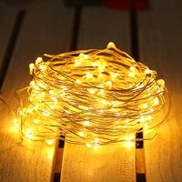 waterproof copper wire starry string fairy lights led outdoor solar lamp string light home living room window wedding decoration