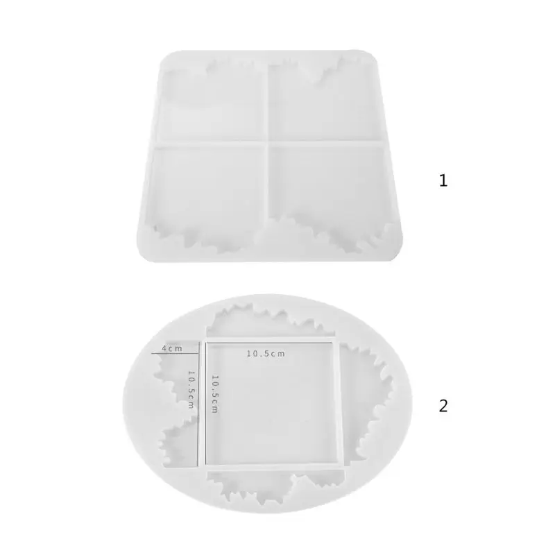 

Crystal Epoxy Resin Mold Irregular Coaster Casting Silicone Mould DIY Craft Tool
