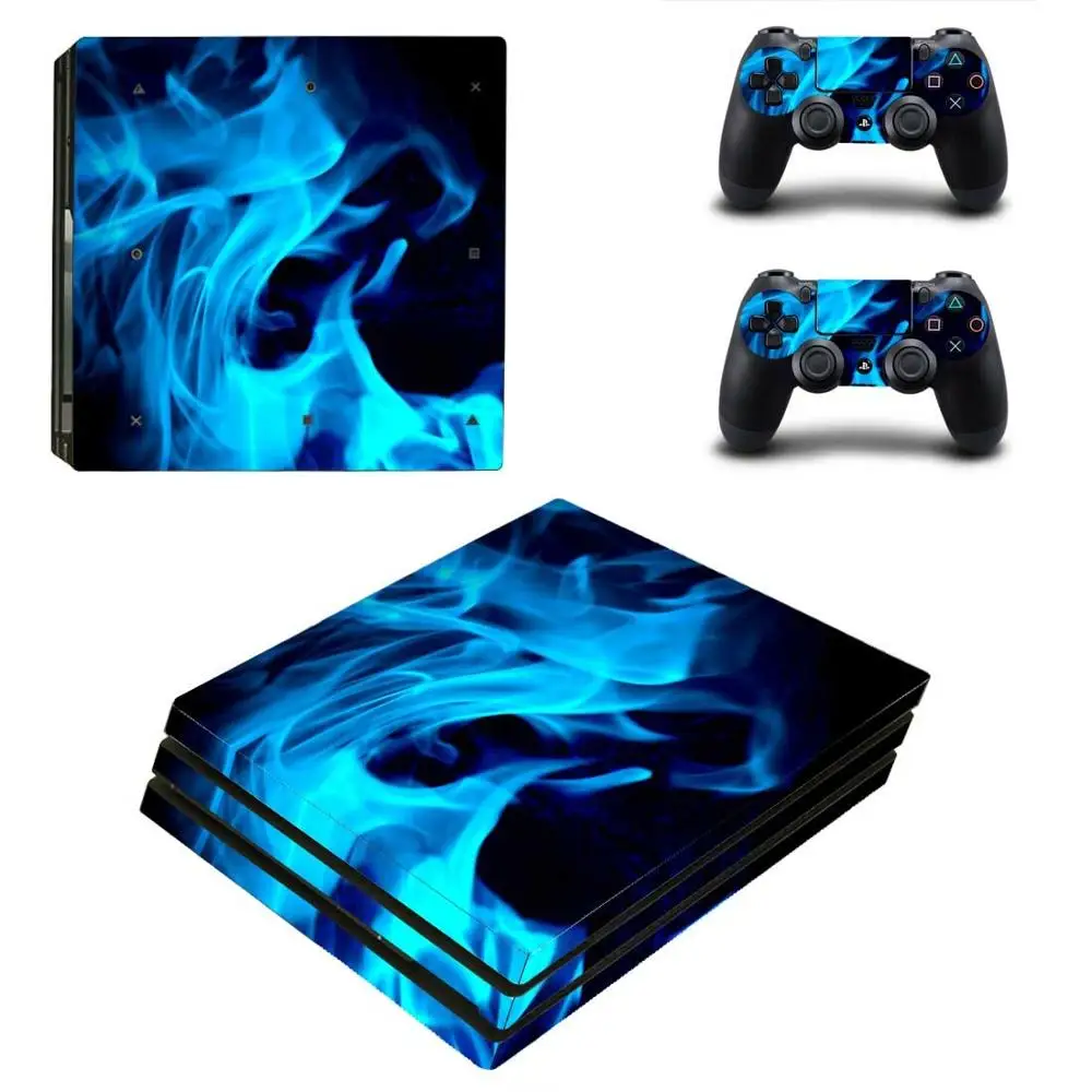 PS4 Pro Blue Flame sticker s PS 4 Play station стикер для кожи Pegatinas playstation консоль и