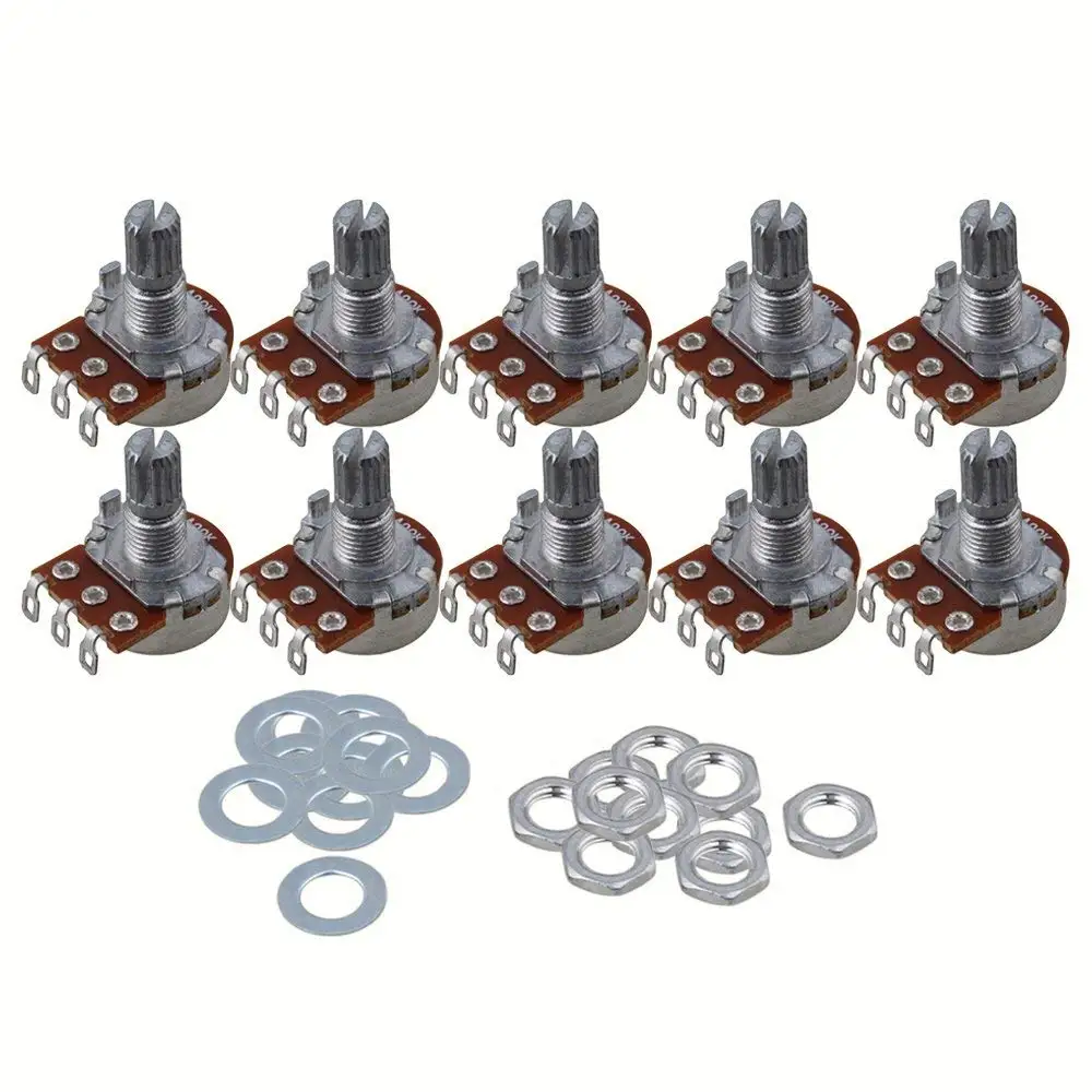 10pcs b25k 15mm welle elektrische gitarre volumen potentiometer free global shipping