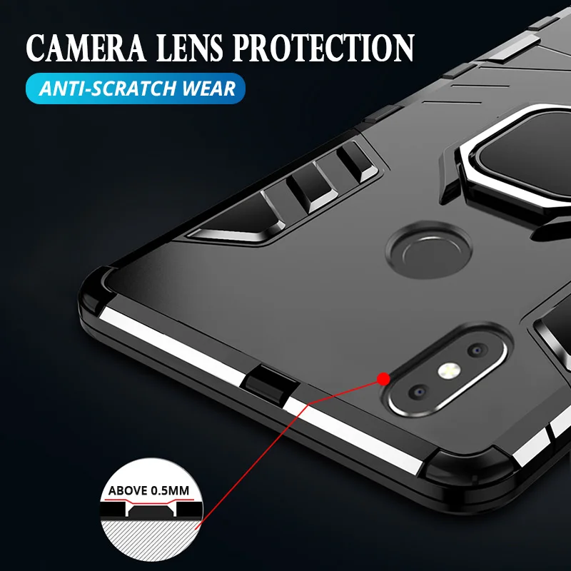Armor Shock Proof Case For Xiaomi Pocophone F1 F2 X2 Pro MI9 MI8 SE MI Play 8 9 5X 6X A1 A2 A3 Lite PC+TPU Cover Coque | Мобильные