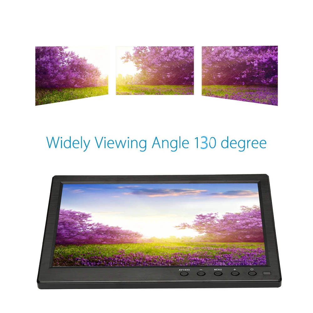 Eyoyo CCTV монитор 1" 1024X600 TFT lcd монитор BNC AV VGA HDMI монитор для ПК DVD монитор камеры CCTV