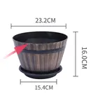 Каучуковый бочонок для виски, круглый цветочный горшок для помещений, для сада, двора, патио, горшок 777