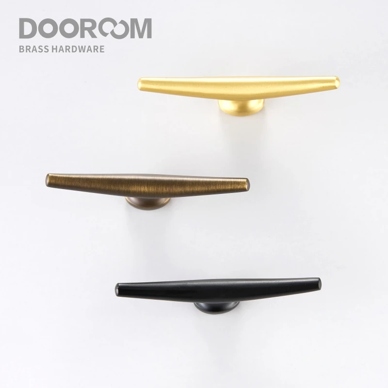 Ручки из латуни Dooroom современные скандинавские свежие Длинные тяги шкаф комод