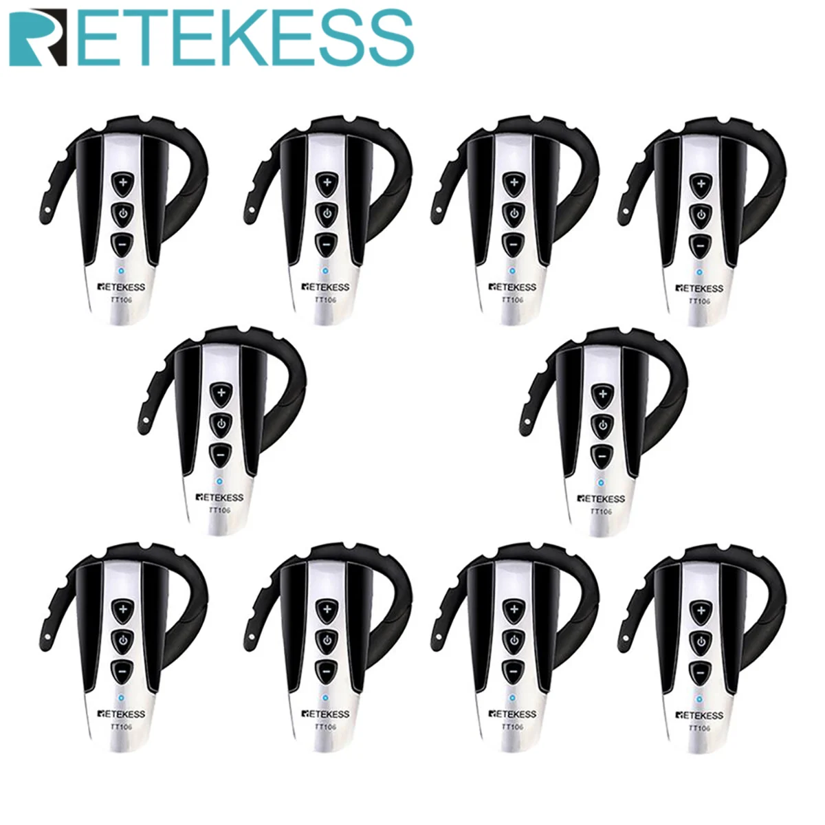 Беспроводная приемная система Retekess TT106 UHF 10 шт. для путешествий музеев