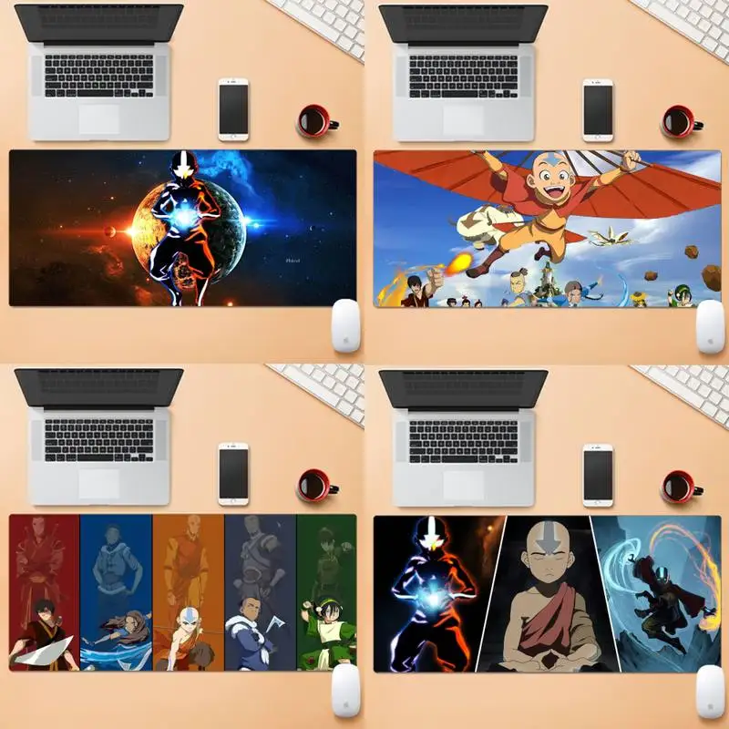 

Резиновый компьютерный игровой коврик для мыши Avatar The Last Airbender, большой игровой ноутбук XL, Нескользящий Резиновый компьютерный коврик для мы...