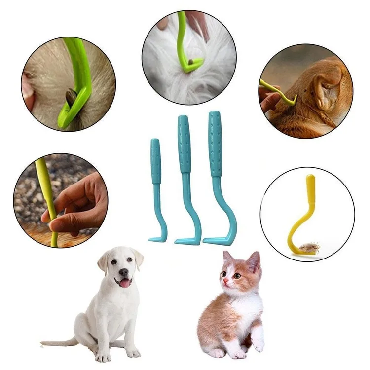 

Six Colors Fleas Lice Twister Hook Tools Dog Cat Pet Cleaner Pet Supplies Tick Remover Tool Tweezers Puppies Dog Products