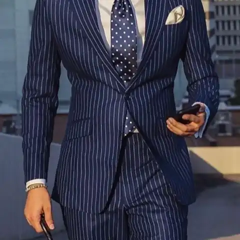 Navy stripe suit - купить недорого 