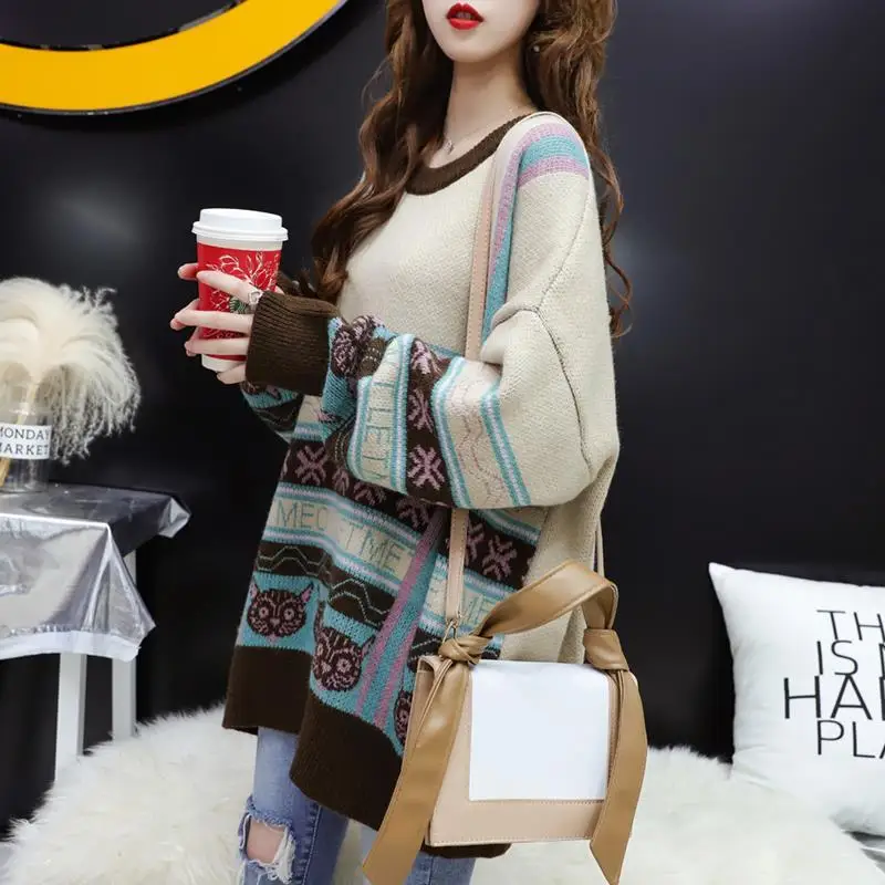 Женский свитер женский зимний 2019 Новый Свободный корейский студенческий ins