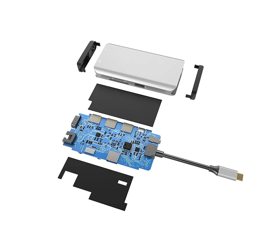 Адаптер Navceker USB Type C в HDMI VGA Gigabit Ethernet Lan RJ45 для Macbook Pro Type-C | Электроника