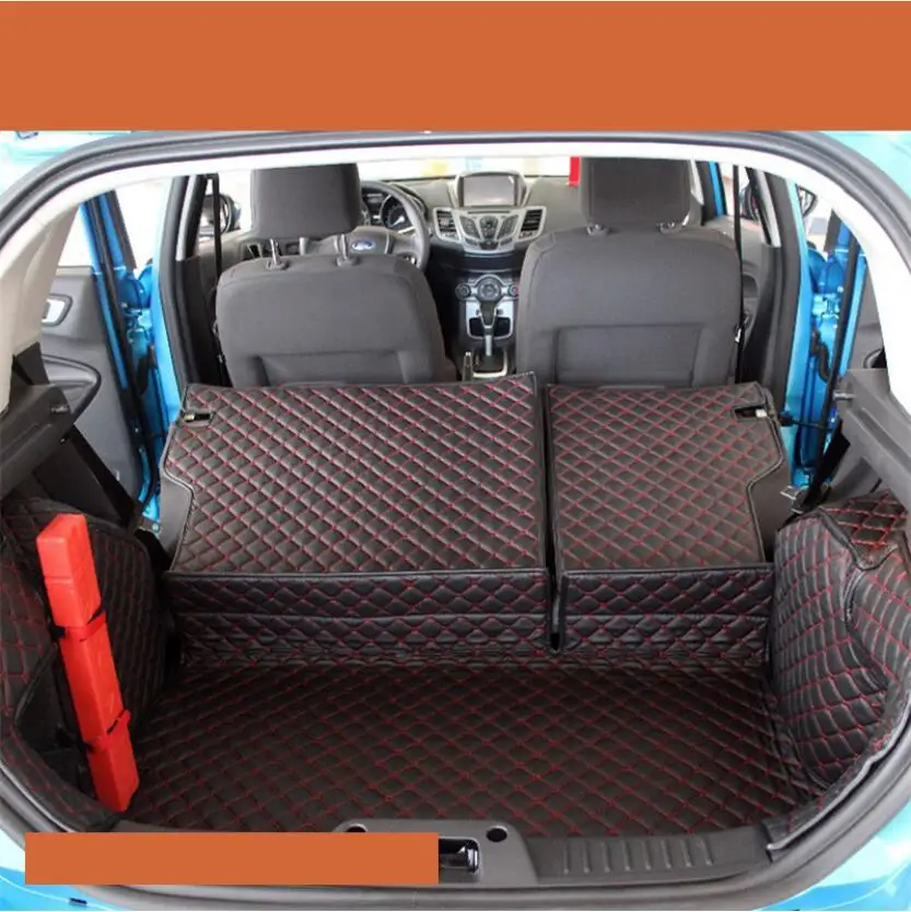 for ford fiesta leather car trunk mat cargo liner 2010 2011 2012 2009 2013 2014 2015 2016 2017 2018