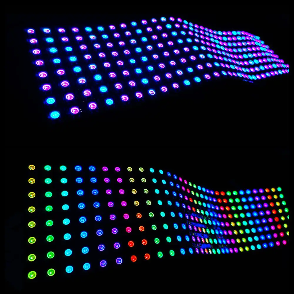 Светодиодный модуль WS2812 8x8 16x16 8x32 пикселей матричный экран RGB SMD5050 гибкий сделай