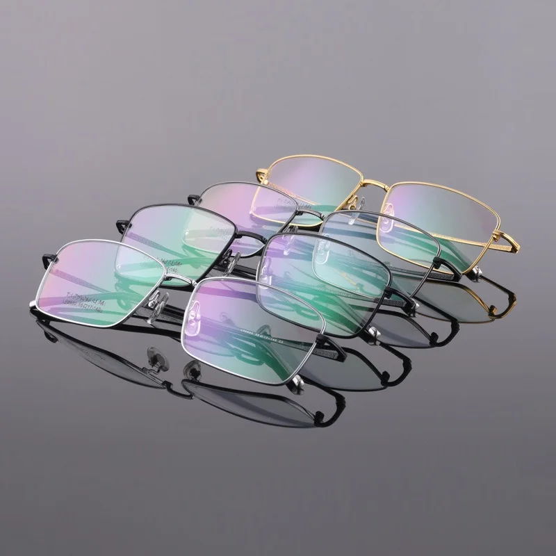 

W-145 Pure Titanium Men Eyewear Frame Big Face Business Men Full Rim Opitcal Myopia Prescription Glasses Reading Glasses Frame