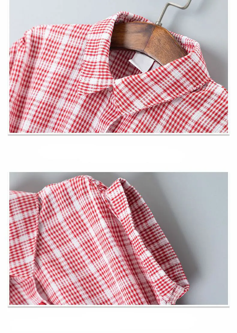 Детское Хлопковое платье в клетку на Возраст 4-14 лет | Детская одежда и обувь