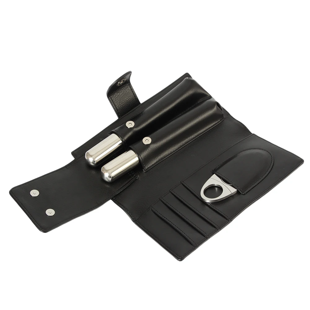 Кожаный чехол COHIBA для сигар портативный хьюмидор металлическая трубка из