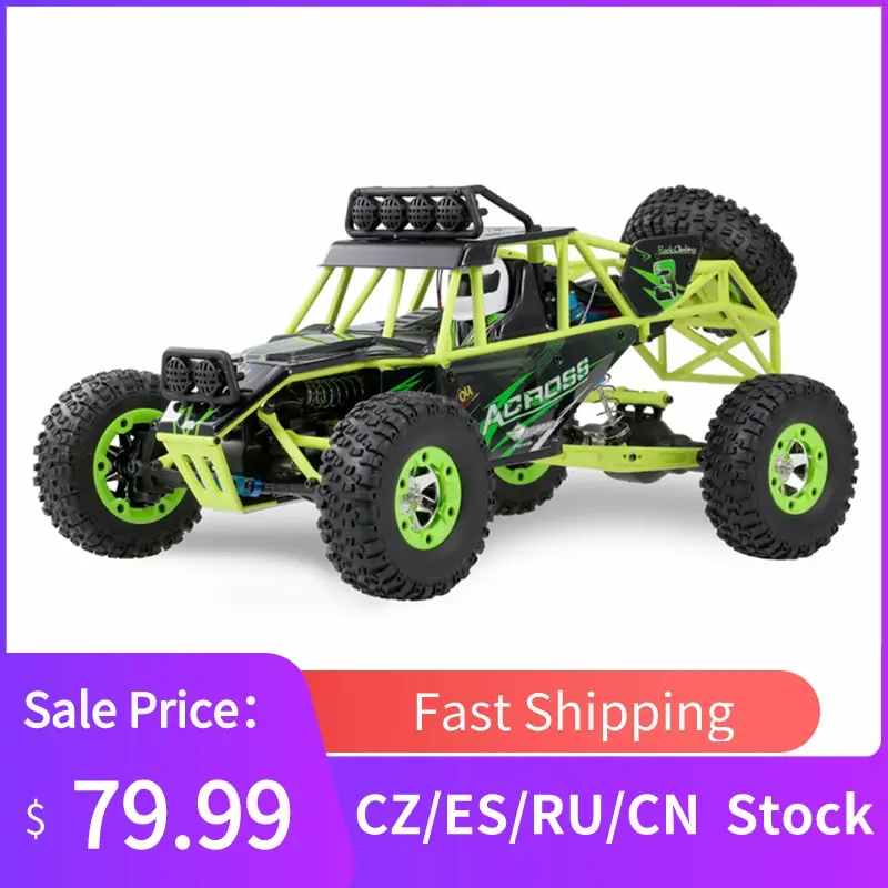 

12428 RC Car 4WD 1/12 2.4G 50KM/H High Speed Monster Vehicle Remote Control Car RC Buggy Off-Road Car Vehicle with LED Light