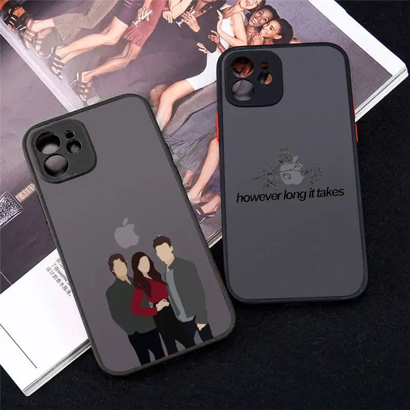 

Vampire Diaries Phone Case For iPhone 12 11 Mini Pro XR XS Max 7 8 Plus X Matte transparent cover