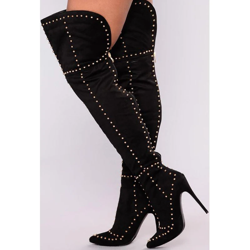 Замшевые Сапоги выше колена с леопардовым принтом новые женские сапоги до бедра