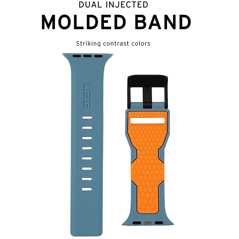 

High quality silicone strap for Apple Watch band 44/42mm 40/38mm meteorite two-color bracelet apple watch series 6 SE 5 4 3 2