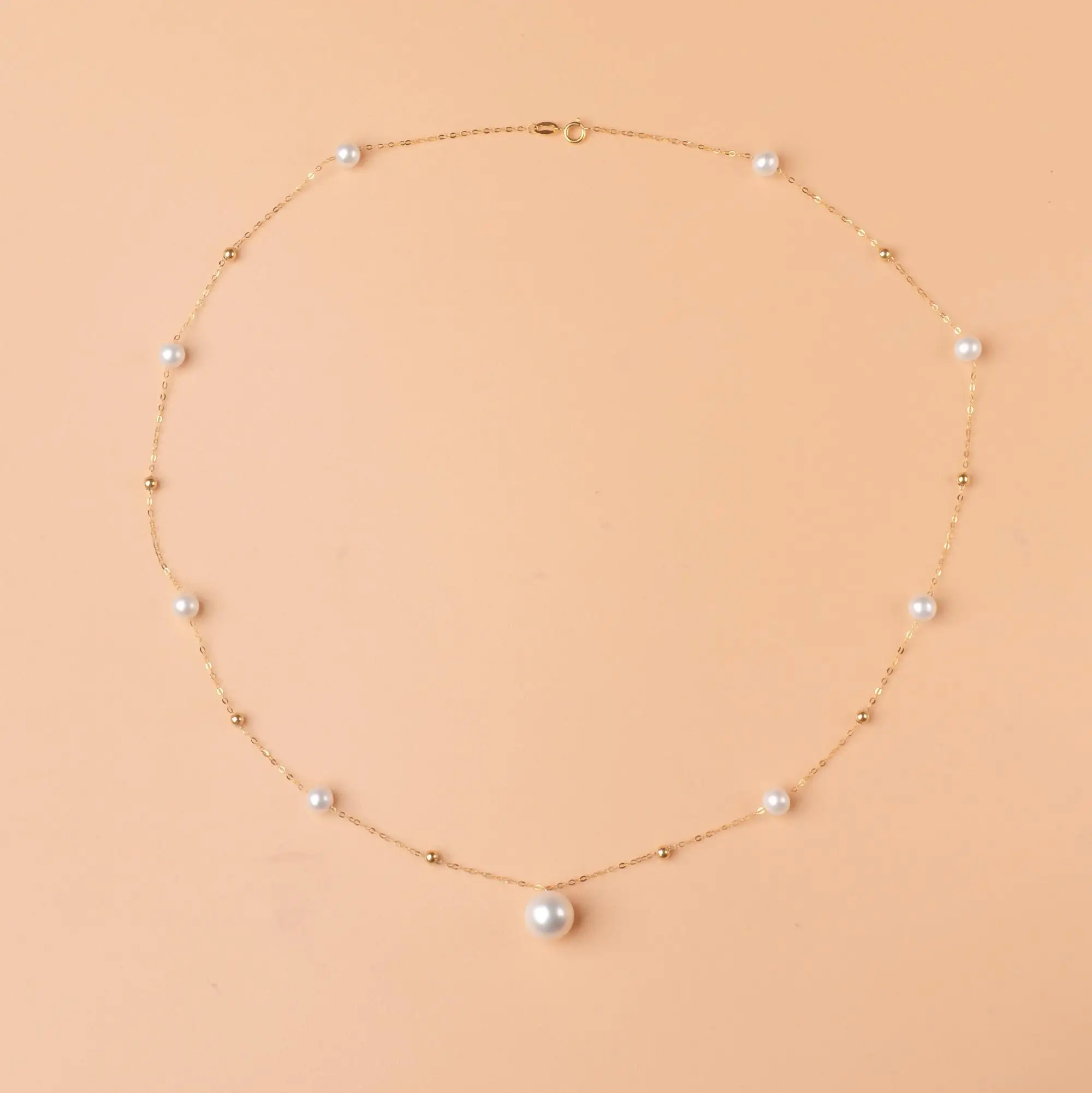 Ожерелье женское из натурального пресноводного жемчуга 18 карат | Украшения и