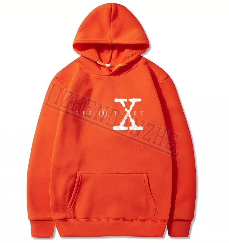 Мужские худи с логотипом сериала The X повседневные толстовки капюшоном на весну и