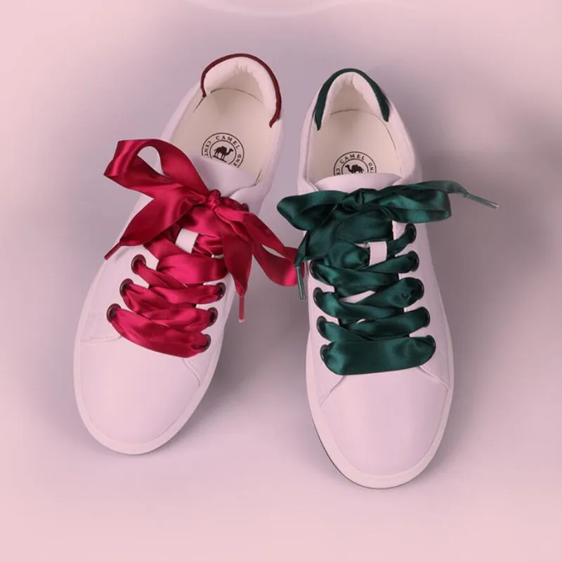 30Pairs Candy Color Grosgrain Ribbon Shoes 2cm Polyester Satin Glossy Silk Band For Shoelace Accessories Dropshipping