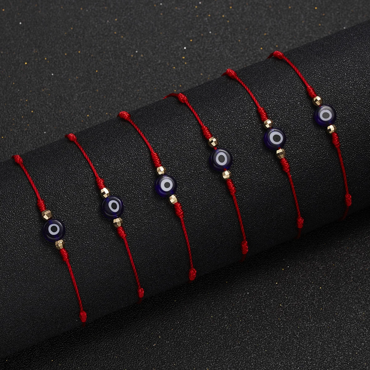 6 шт./компл. счастливый женский плетеный браслет регулируемый из акриловых бусин