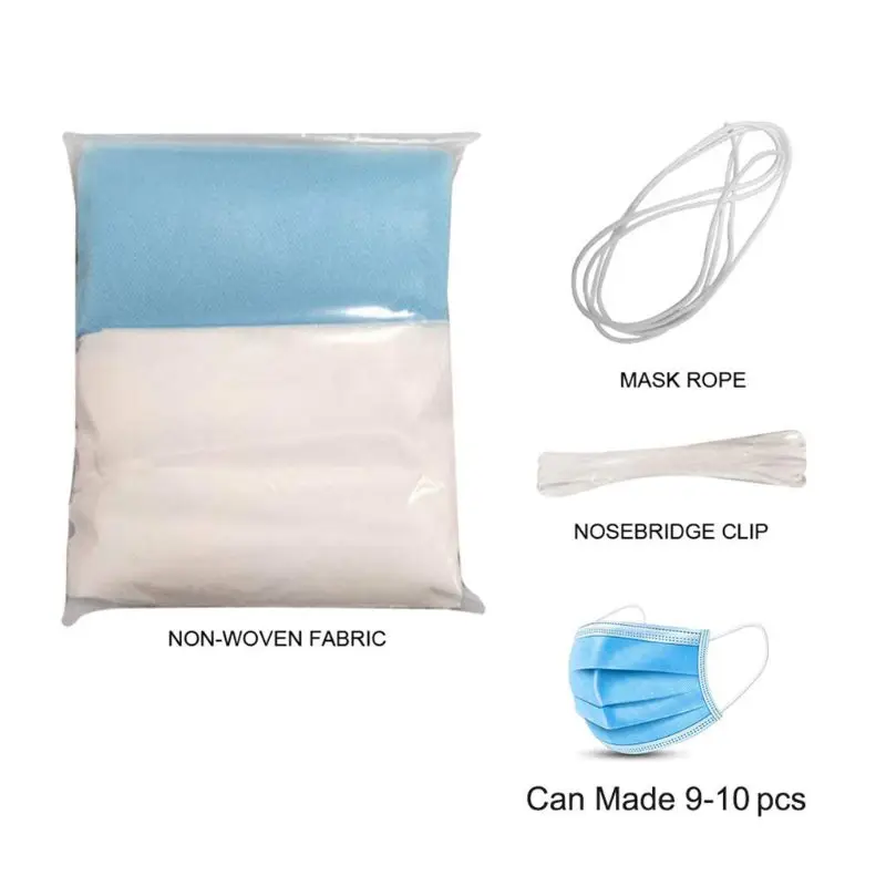 

DIY Self Made Mask Material Set Non-Woven F abric Mask Rope Nose Bridge Clip