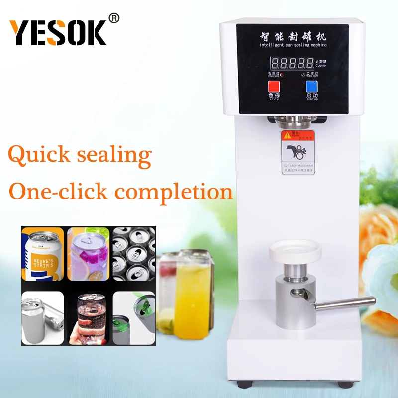 

Automatic Milk Tea Shop Beverage Sealing Machine Can Sealing Machine Aluminum Beer Bottle Sealer Cola Sealing Machine 220V/110V