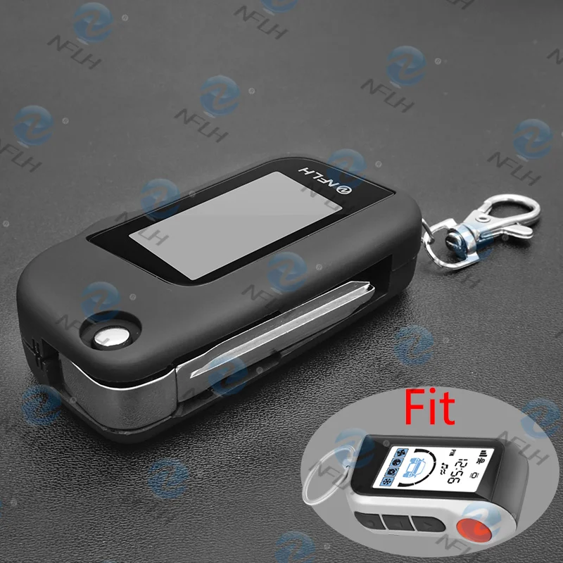 NFLH Keychaine A93 Remote Controller With Key Uncut Blade For Two Way Car Alarm Starline Folding Flip Remote|Охранная