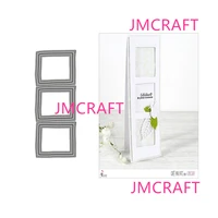 jmcraft 2021 new three small square borders metal cutting die for scrapbooking practice hands on diy album card handmade tool
