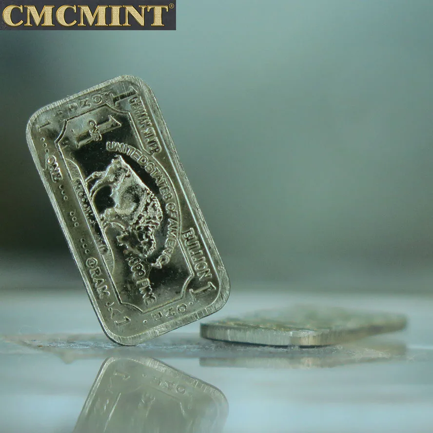 Немецкий Серебряный буйвол бар слитка мята 1 г Соединенные Штаты Америки копия